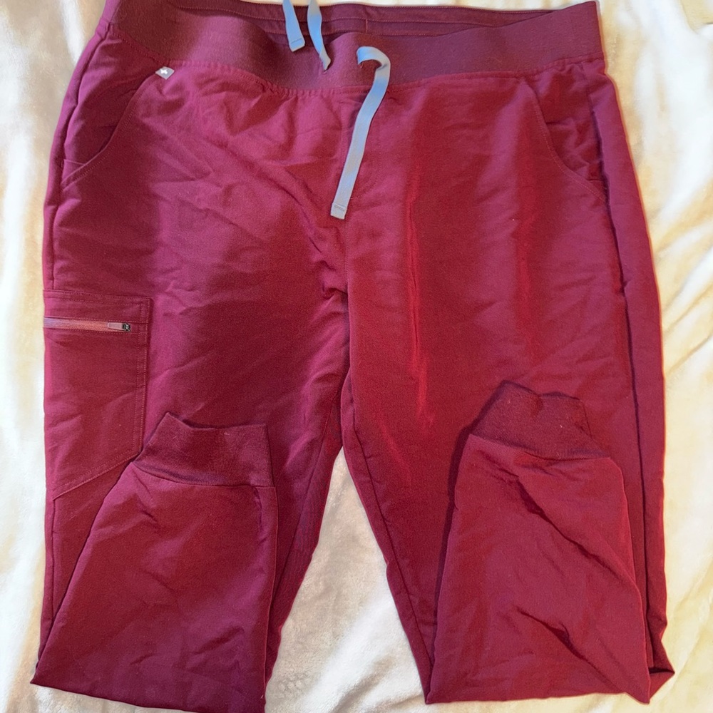 Figs Burgundy Technical Jogger Pants